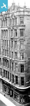 Photo Ancienne De Glasgow, Écosse, Vers 1930 - Vue Aérienne Historique Des Rues Nile Et Bath